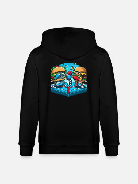 Hamburger de boxe - Veste à capuche bio CULTIVATOR Stanley/Stella Unisexe - noir