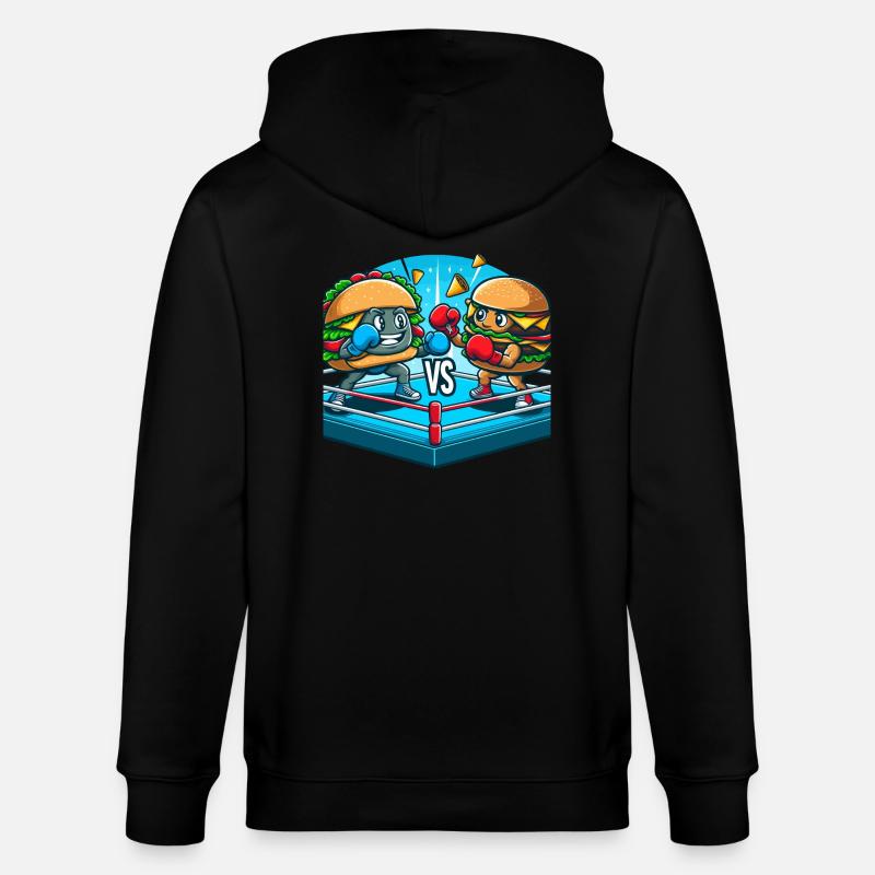 Hamburger de boxe - Veste à capuche bio CULTIVATOR Stanley/Stella Unisexe - noir