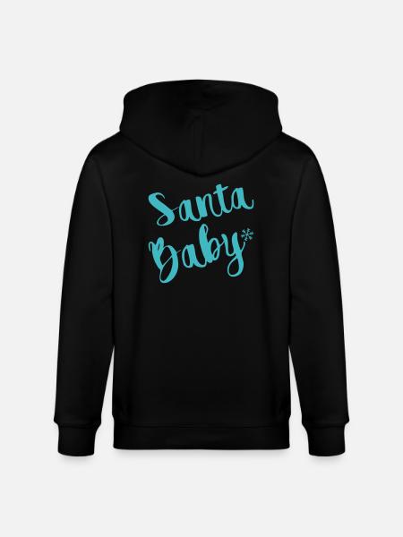 Santa Baby - Stanley/Stella CULTIVATOR  Unisex Organic Hooded Jacket - black