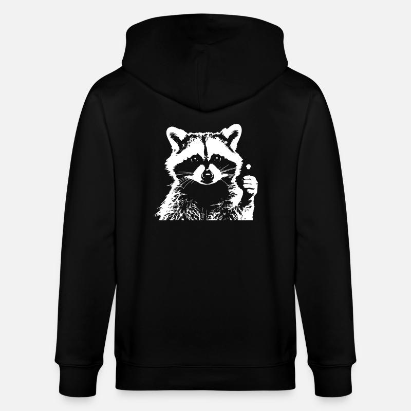 Waschbär - Stanley/Stella Unisex Bio-Kapuzenjacke CULTIVATOR  - Schwarz