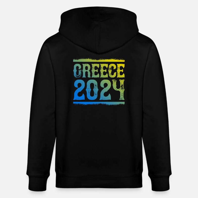 Greece 2024 - Stanley/Stella Unisex Bio-Kapuzenjacke CULTIVATOR  - Schwarz