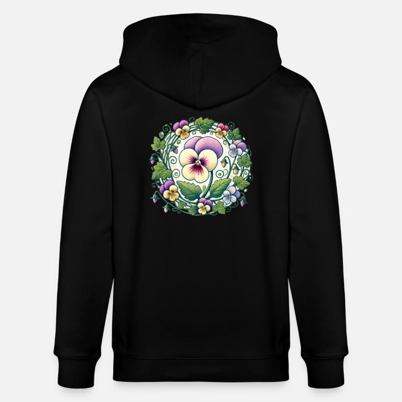 Pensée - Veste à capuche bio CULTIVATOR Stanley/Stella Unisexe - noir