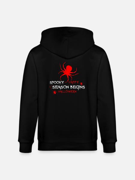 Halloween Spider Spooky Time - Stanley/Stella CULTIVATOR  Unisex Organic Hooded Jacket - black