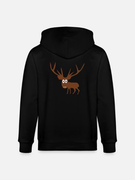 Hirsch - Stanley/Stella Unisex Bio-Kapuzenjacke CULTIVATOR  - Schwarz