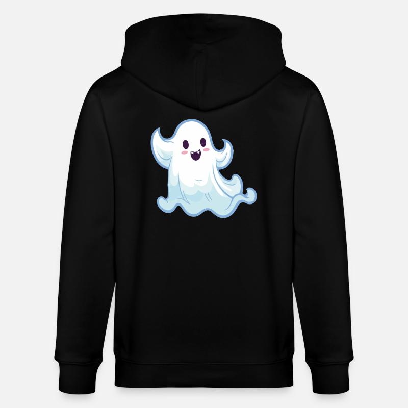 geist ghost cartoon - Stanley/Stella Unisex Bio-Kapuzenjacke CULTIVATOR  - Schwarz