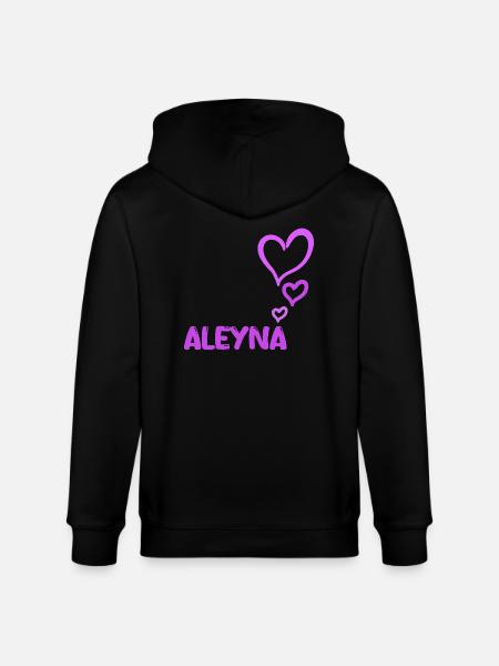 First name Aleyna - Stanley/Stella CULTIVATOR  Unisex Organic Hooded Jacket - black