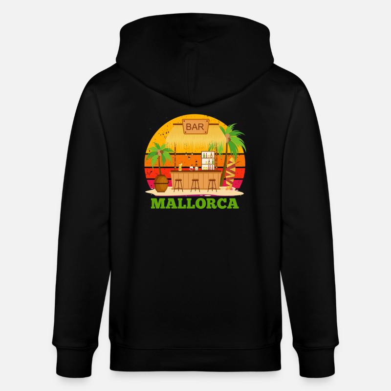 Mallorca - Stanley/Stella Unisex Bio-Kapuzenjacke CULTIVATOR  - Schwarz