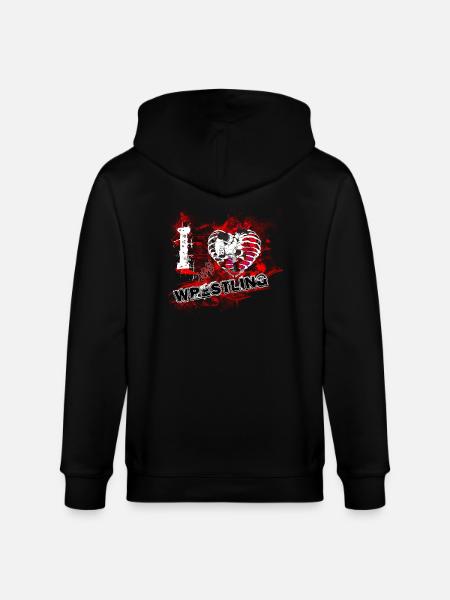 I Love Wrestling - Stanley/Stella Unisex Bio-Kapuzenjacke CULTIVATOR  - Schwarz