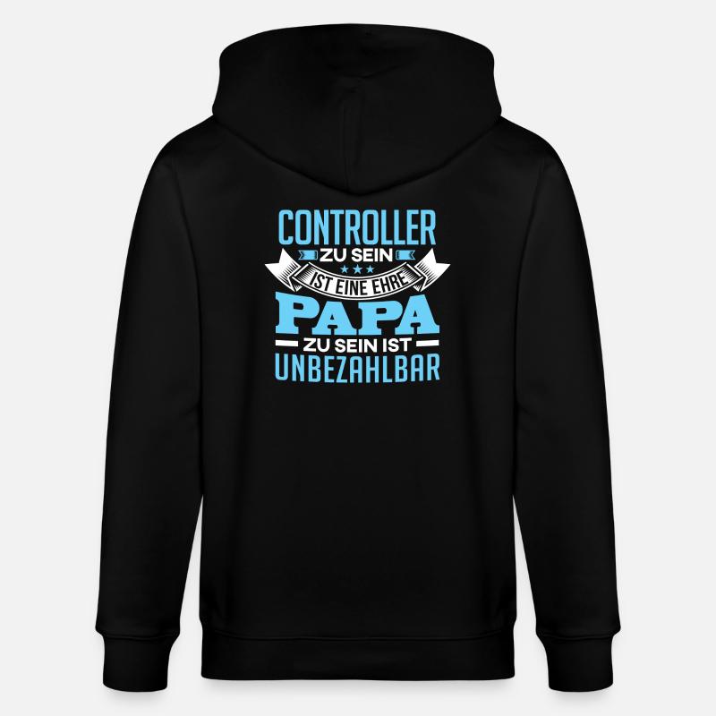CONTROLLER und Papa - Stanley/Stella Unisex Bio-Kapuzenjacke CULTIVATOR  - Schwarz