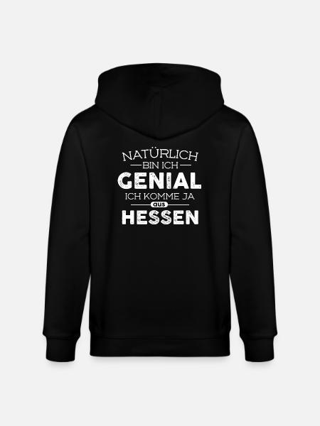 Städte Hessen Genial - Stanley/Stella Unisex Bio-Kapuzenjacke CULTIVATOR - Schwarz