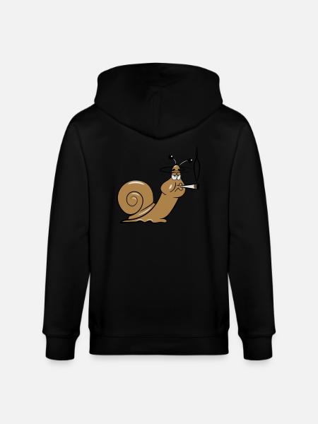 schnecke witzig kiffen joint - Stanley/Stella Unisex Bio-Kapuzenjacke CULTIVATOR  - Schwarz