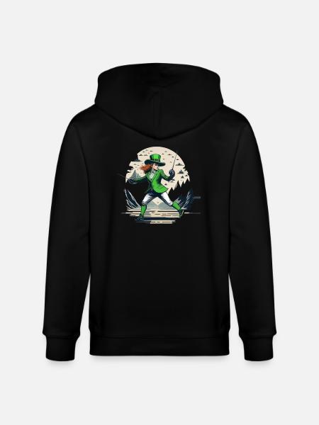 St. Patrick's Day Shamrock Fencing - Stanley/Stella CULTIVATOR Unisex Organic Hooded Jacket - black