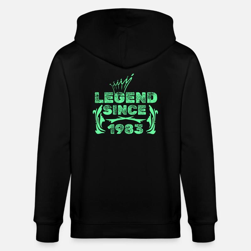Légendes 1983 - Veste à capuche bio CULTIVATOR Stanley/Stella Unisexe - noir