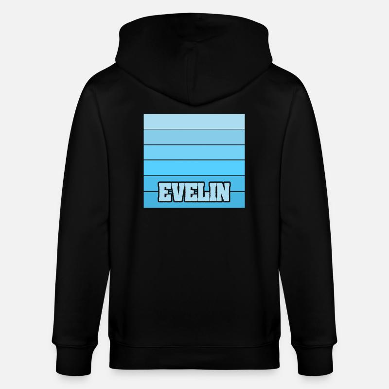 Evelin as a woman's name - Stanley/Stella CULTIVATOR  Unisex Organic Hooded Jacket - black