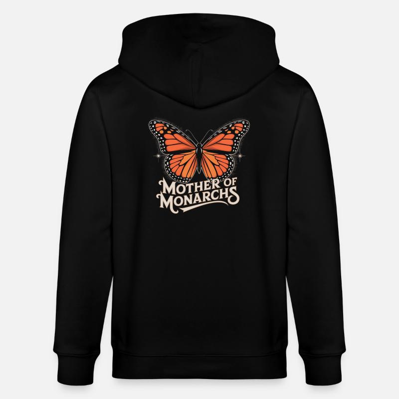 Majestueux monarque papillon amour - Veste à capuche bio CULTIVATOR Stanley/Stella Unisexe - noir