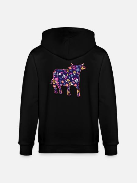 Buffalo Cattle Oxen - Stanley/Stella CULTIVATOR Unisex Organic Hooded Jacket - black