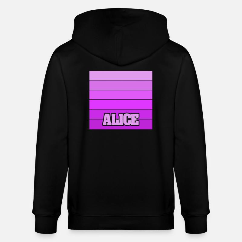 Gift for Alice - Stanley/Stella CULTIVATOR  Unisex Organic Hooded Jacket - black