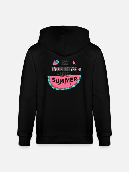 Less Mondays-Typografie - Stanley/Stella Unisex Bio-Kapuzenjacke CULTIVATOR - Schwarz