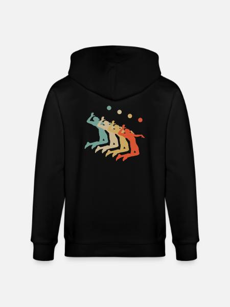 Retro Vintage Style Beach Volleyball Player - Ekologisk luvjacka CULTIVATOR unisex från Stanley/Stella - svart