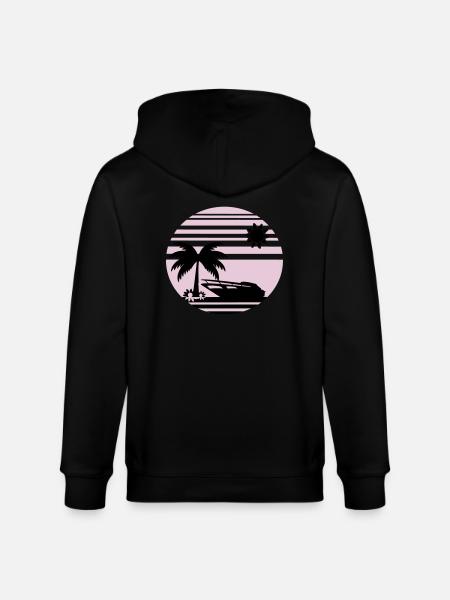 sunset_beach2 - Veste à capuche bio CULTIVATOR Stanley/Stella Unisexe - noir