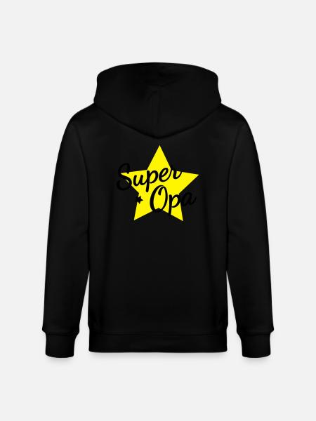 Super Opa - Stanley/Stella Unisex Bio-Kapuzenjacke CULTIVATOR - Schwarz