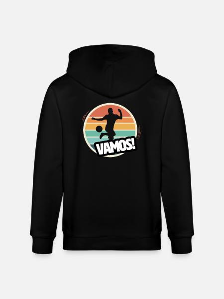 Vamos Retro Fußball - Stanley/Stella Unisex Bio-Kapuzenjacke CULTIVATOR - Schwarz