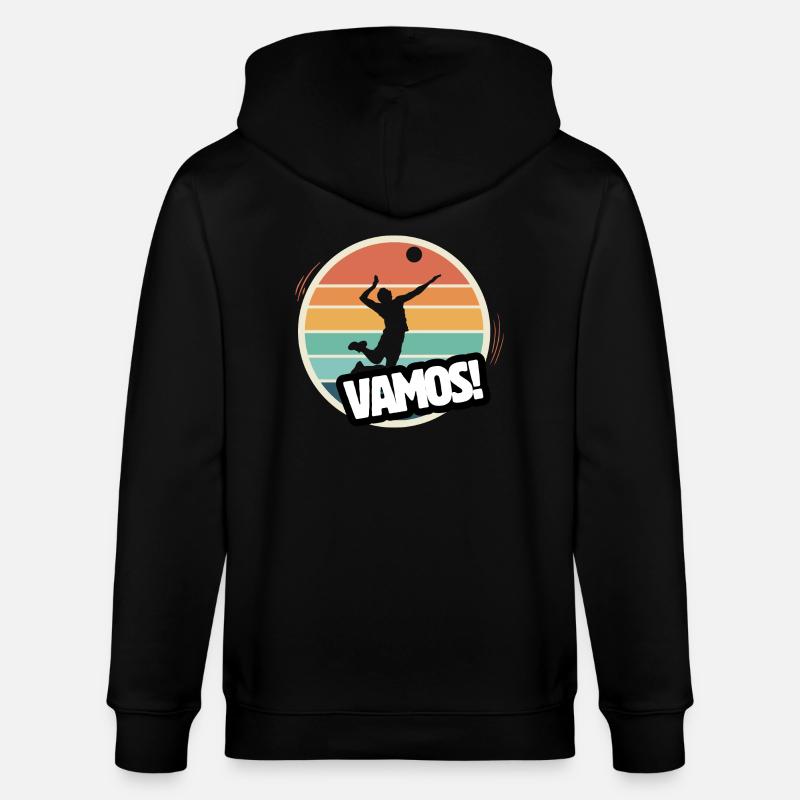 Vamos volley ball rétro - Veste à capuche bio CULTIVATOR Stanley/Stella Unisexe - noir