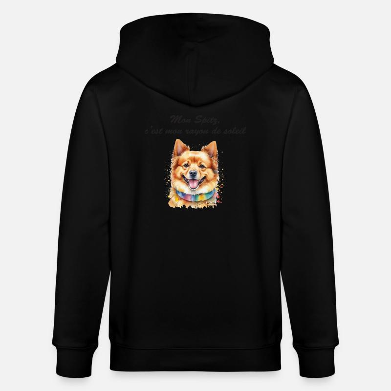 Spitz rayon de soleil - Veste à capuche bio CULTIVATOR Stanley/Stella Unisexe - noir