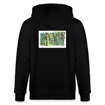 240719 01 - Stanley/Stella Unisex Bio-Kapuzenjacke CULTIVATOR  - Schwarz - Hinten - Anna (173cm)