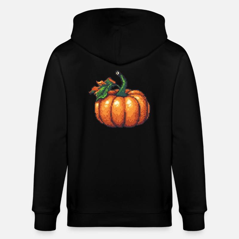 Icône de pixel de citrouille - Veste à capuche bio CULTIVATOR Stanley/Stella Unisexe - noir