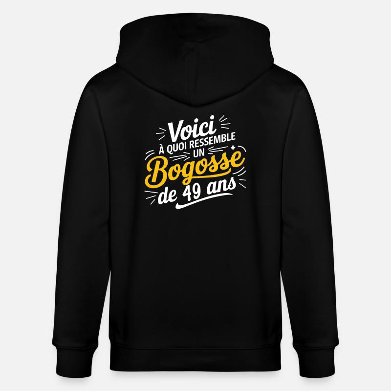 Bogosse de 49 Ans - Veste à capuche bio CULTIVATOR Stanley/Stella Unisexe - noir