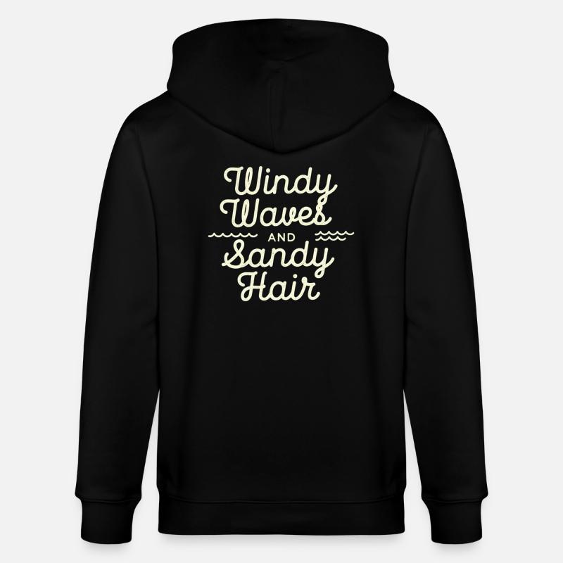 windy waves - Stanley/Stella Unisex Bio-Kapuzenjacke CULTIVATOR  - Schwarz