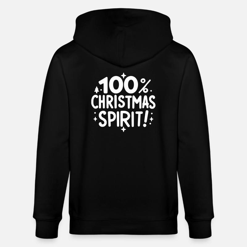100% de Noël - Veste à capuche bio CULTIVATOR Stanley/Stella Unisexe - noir