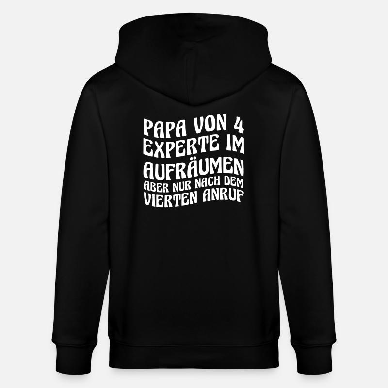 Père de 4 enfants - Veste à capuche bio CULTIVATOR Stanley/Stella Unisexe - noir