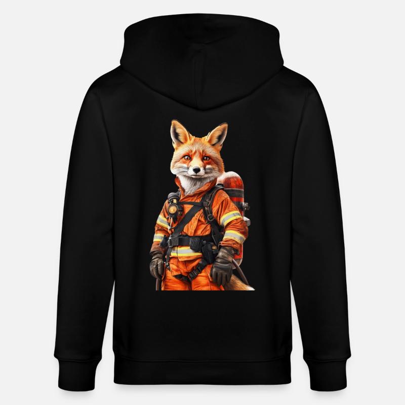 Fuchs - Stanley/Stella Unisex Bio-Kapuzenjacke CULTIVATOR  - Schwarz