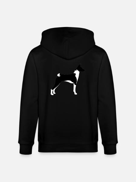 Basenji - Stanley/Stella CULTIVATOR  Unisex Organic Hooded Jacket - black