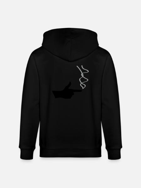 fingergun 2c - Stanley/Stella CULTIVATOR  Unisex Organic Hooded Jacket - black