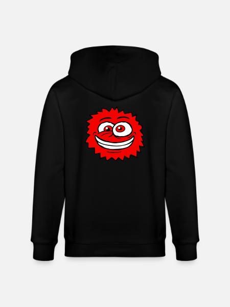 Monster Crazy Comic Face - Stanley/Stella CULTIVATOR Unisex Organic Hooded Jacket - black