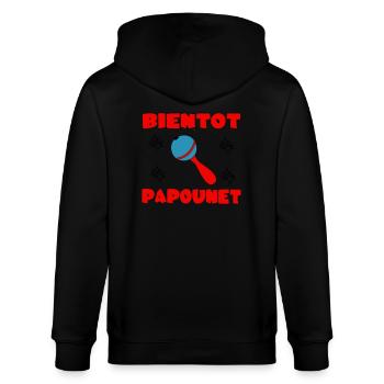BIENTOT PAPOUNET - Veste à capuche bio CULTIVATOR Stanley/Stella Unisexe - noir - Dos - Anna (173cm)
