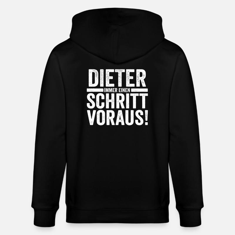 Prénom Dieter - Veste à capuche bio CULTIVATOR Stanley/Stella Unisexe - noir