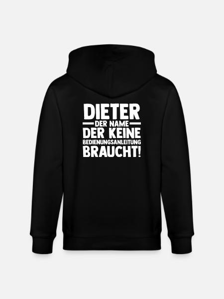 First name Dieter - Stanley/Stella CULTIVATOR  Unisex Organic Hooded Jacket - black