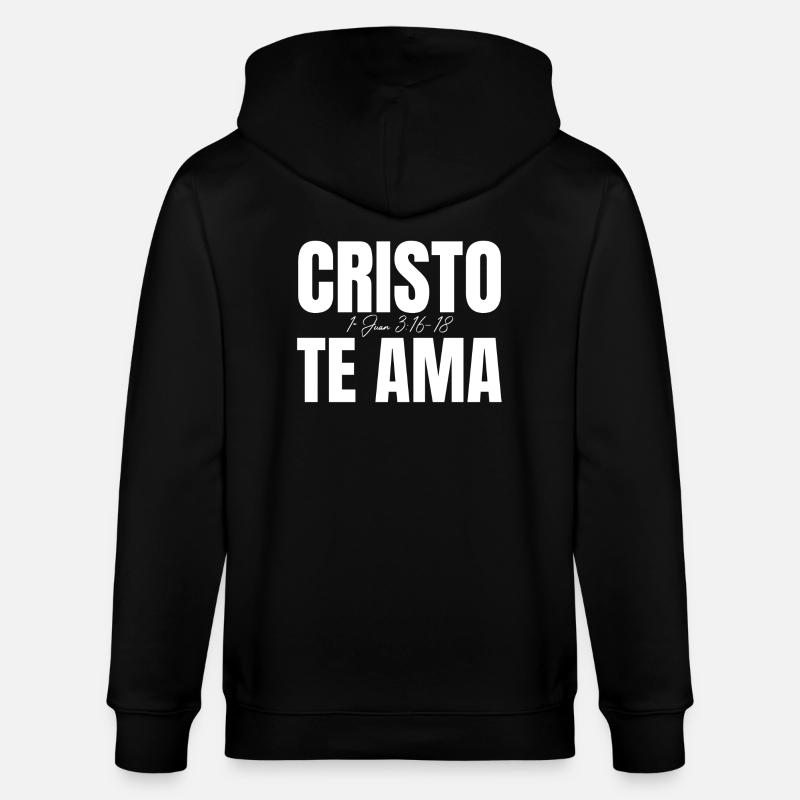 Christ t’aime (Blanc) - Veste à capuche bio CULTIVATOR Stanley/Stella Unisexe - noir