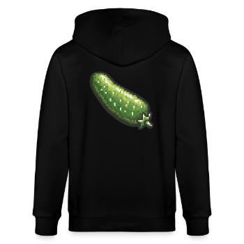Icône pixel de concombre - Veste à capuche bio CULTIVATOR Stanley/Stella Unisexe - noir - Dos - Anna (173cm)