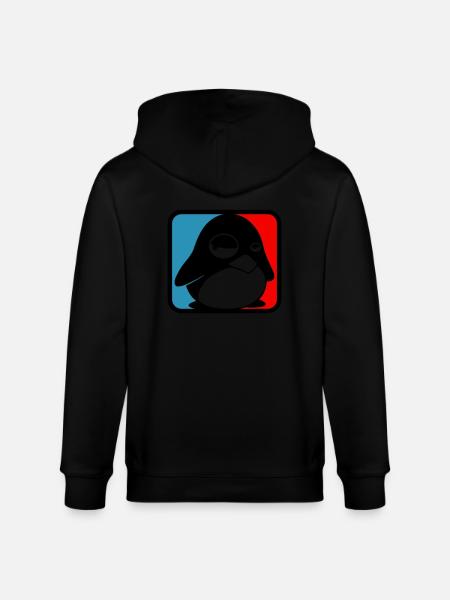 TUX League, LINUX - Stanley/Stella CULTIVATOR  Unisex Organic Hooded Jacket - black