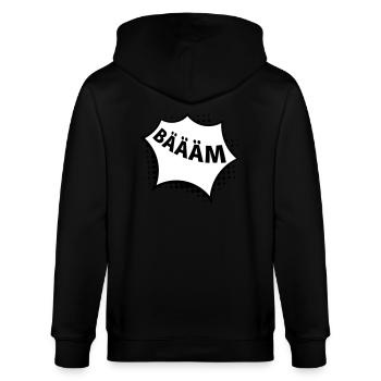Bäääm b / w - Veste à capuche bio CULTIVATOR Stanley/Stella Unisexe - noir - Dos - Anna (173cm)