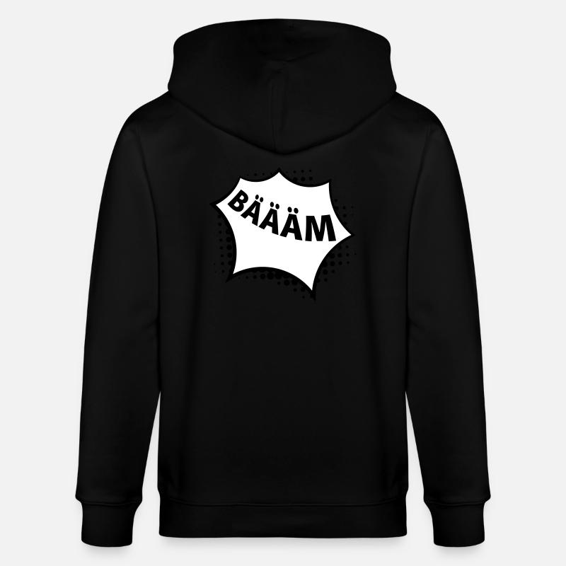 Bäääm b / w - Veste à capuche bio CULTIVATOR Stanley/Stella Unisexe - noir