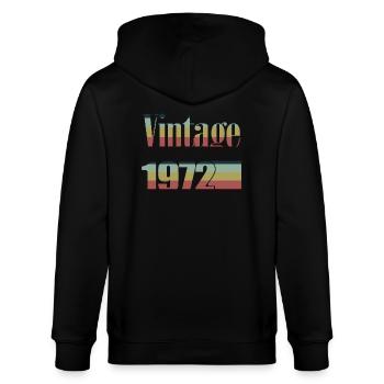 1972 anniversaire 1972 né en 1972 anniversaire - Veste à capuche bio CULTIVATOR Stanley/Stella Unisexe - noir - Dos - Anna (173cm)