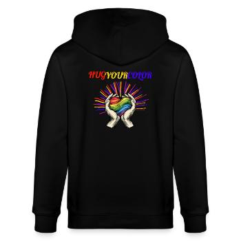 Pride 2024 - Stanley/Stella CULTIVATOR  Unisex Organic Hooded Jacket - black - Back - Anna (173cm)