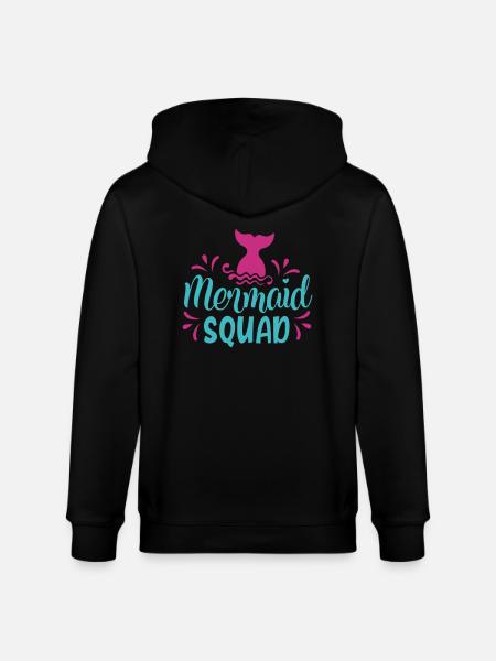 Mermaid squad - Stanley/Stella CULTIVATOR  Unisex Organic Hooded Jacket - black
