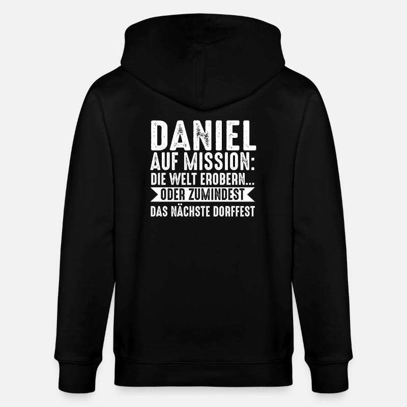 First name Daniel - Stanley/Stella CULTIVATOR Unisex Organic Hooded Jacket - black
